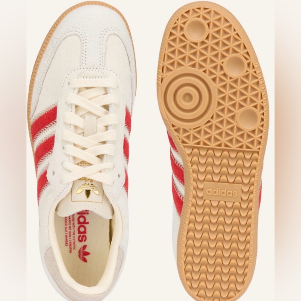 adidas Women's White and Red OG Sneakers